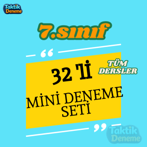 7.sınıf MİNİ DENEME SETİ - (VİDEO ÇÖZÜMLÜ) -32adet