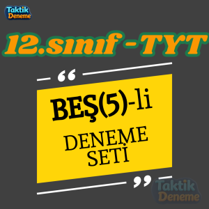 12.sınıf TYT - 5li KURUMSAL DENEME SETİ